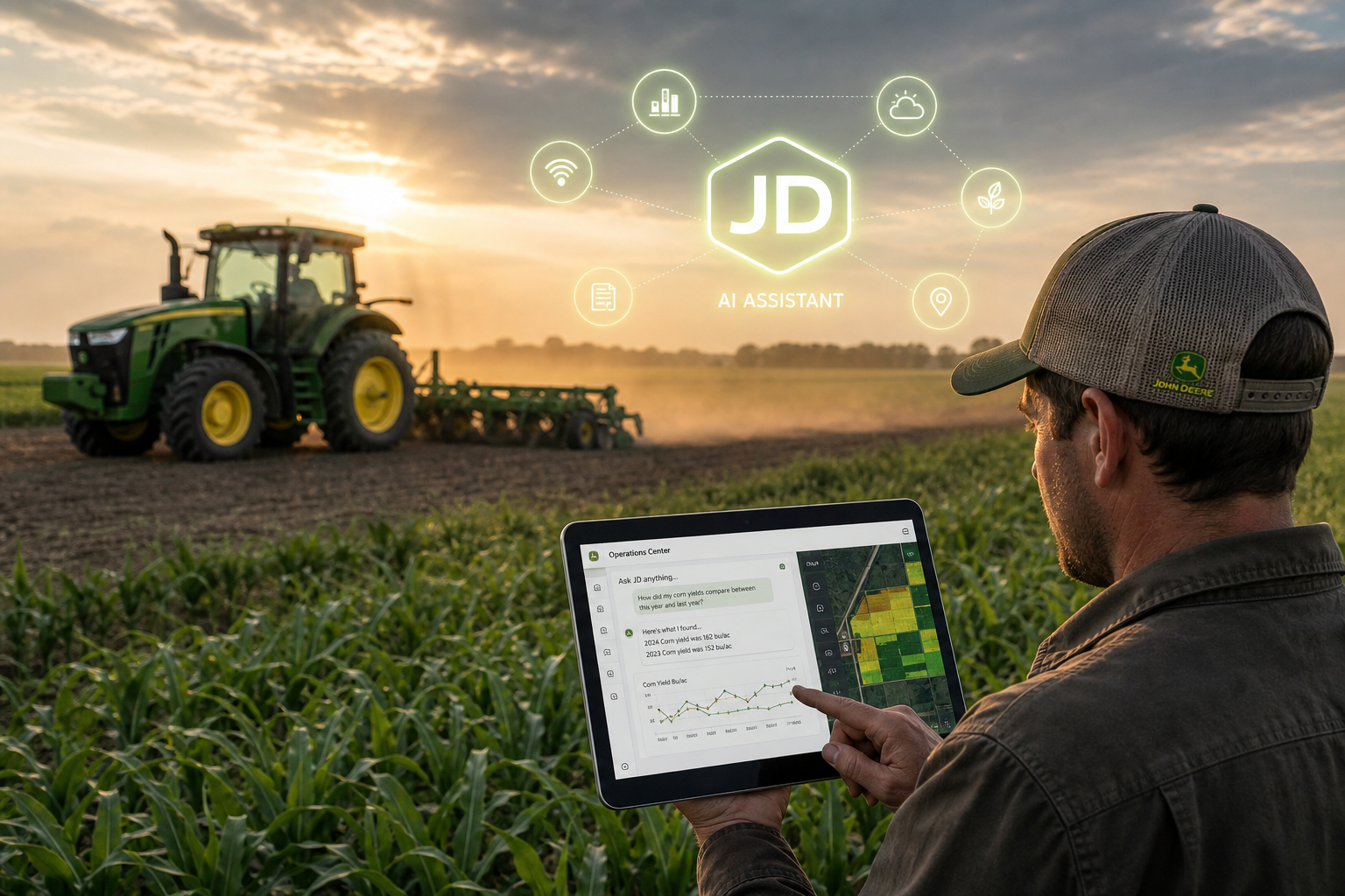 John Deere Unveils AI Assistant JD to Help Farmers Make Data-Driven Decisions