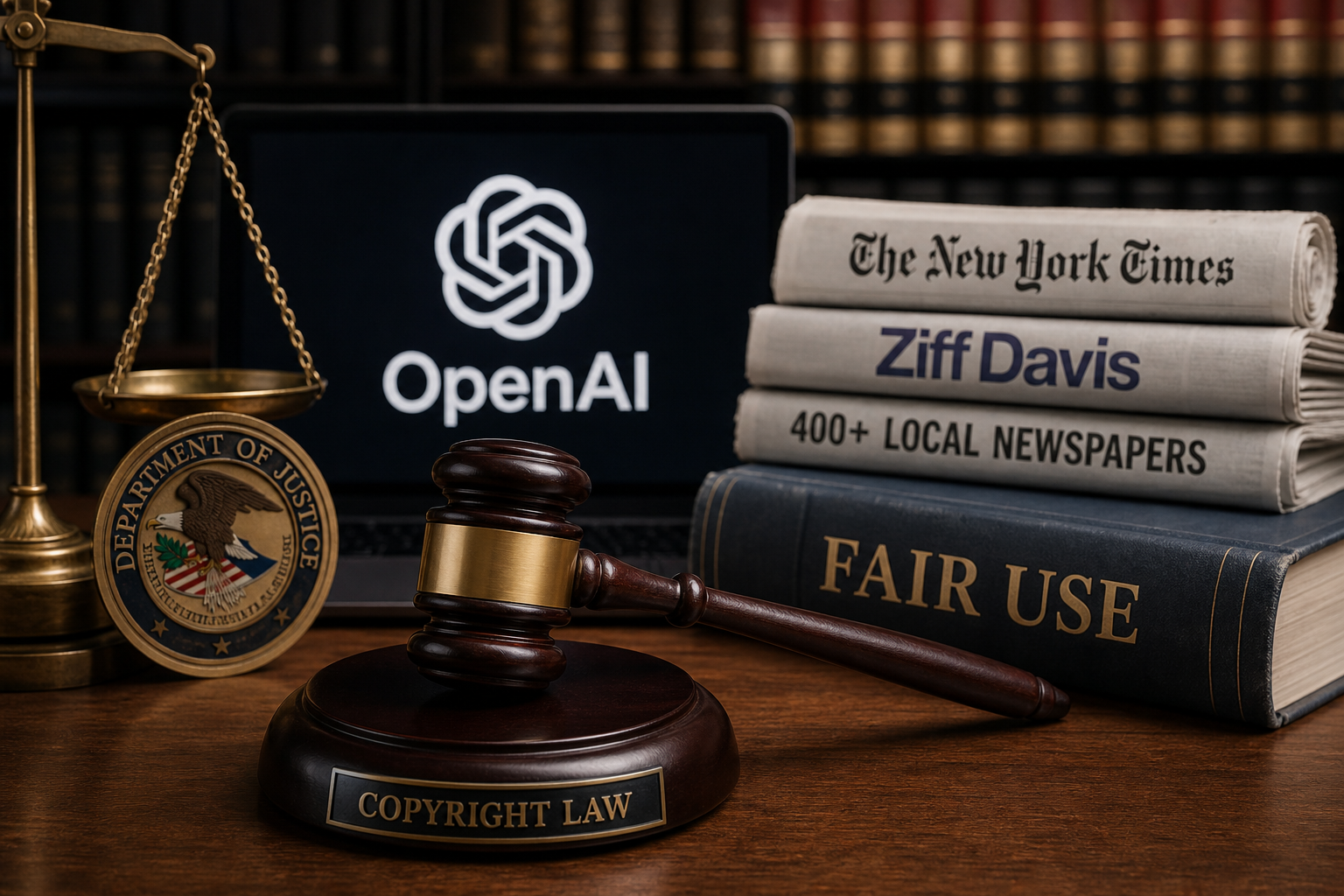 US Government Backs OpenAI in Copyright Fight with Publishers