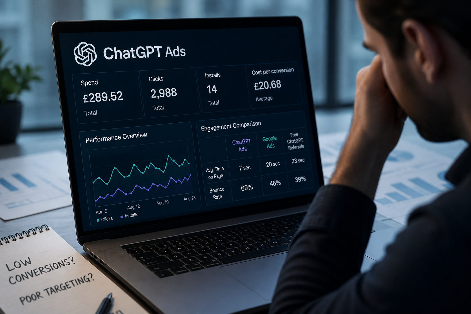 ChatGPT Ads Under Fire for Poor Targeting and Low Conversion Rates