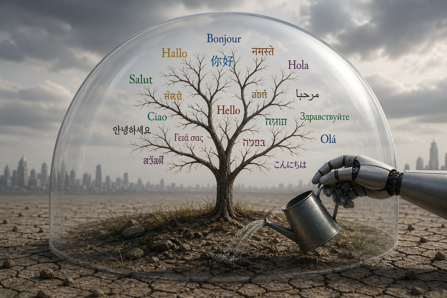The Shrinking Landscape of Linguistic Diversity in the Age of LLMs