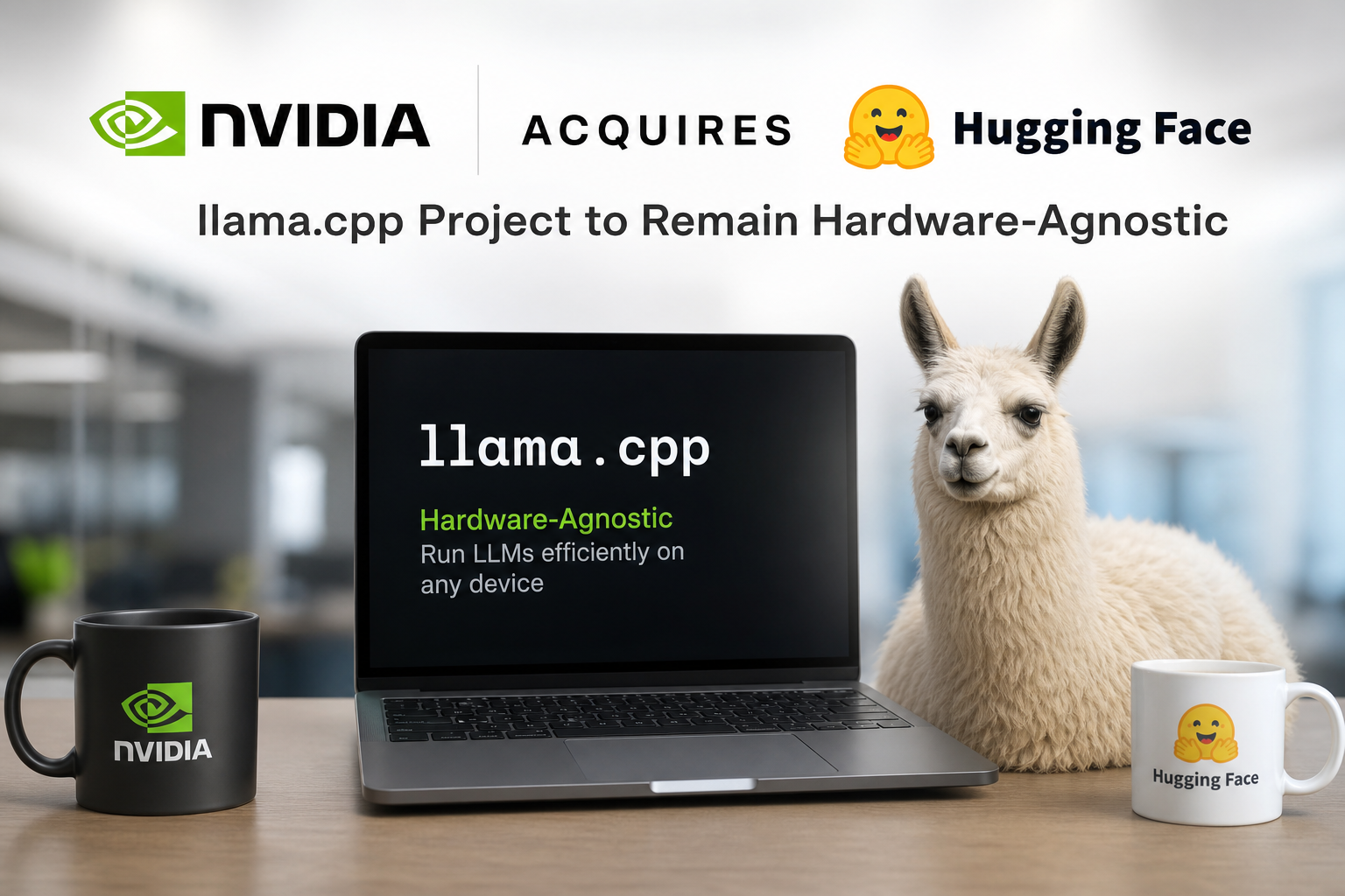 NVIDIA Acquires Hugging Face, llama.cpp Project to Remain Hardware-Agnostic