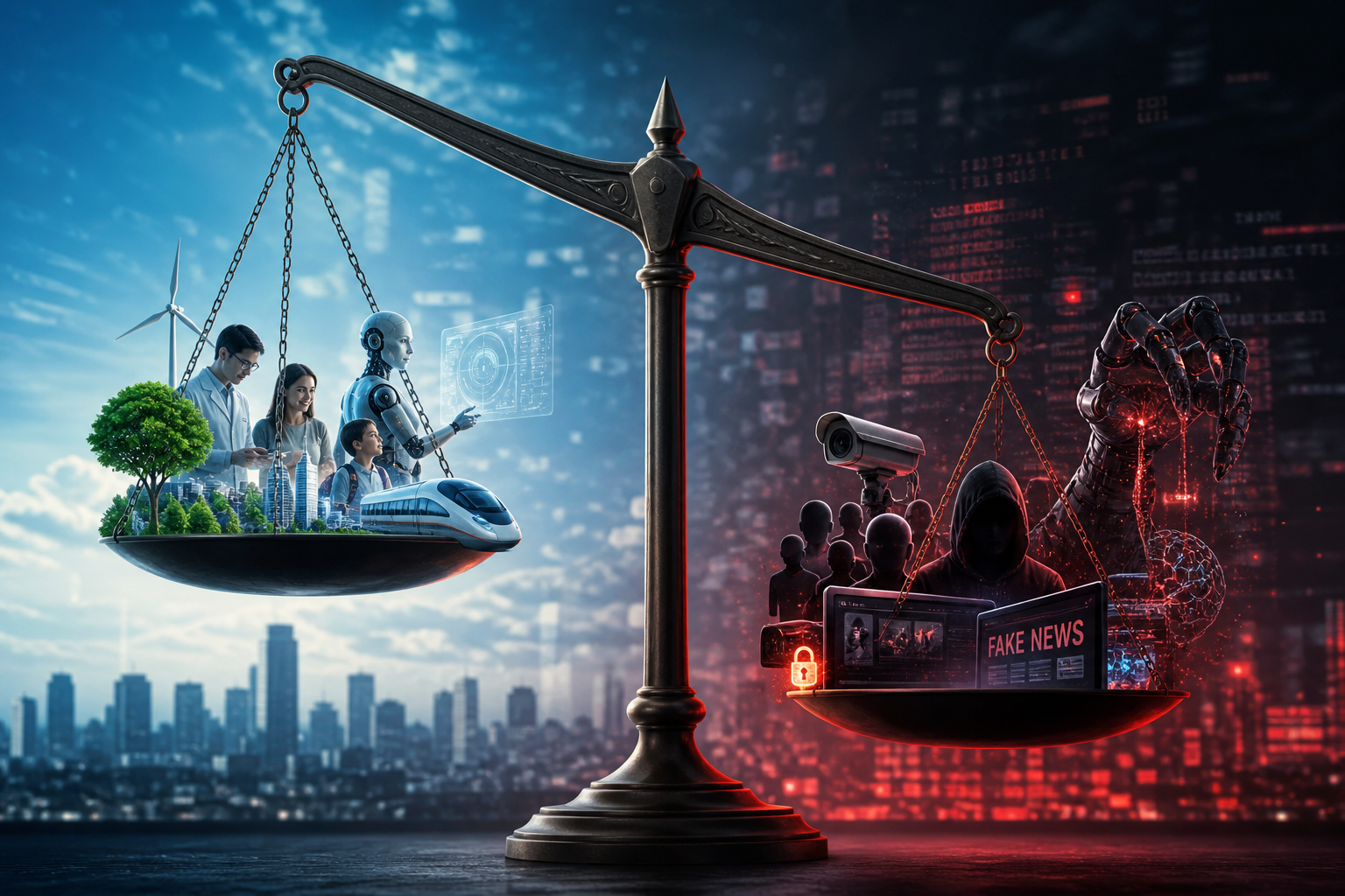 The Double-Edged Sword of AI: Weighing the Benefits and Drawbacks
