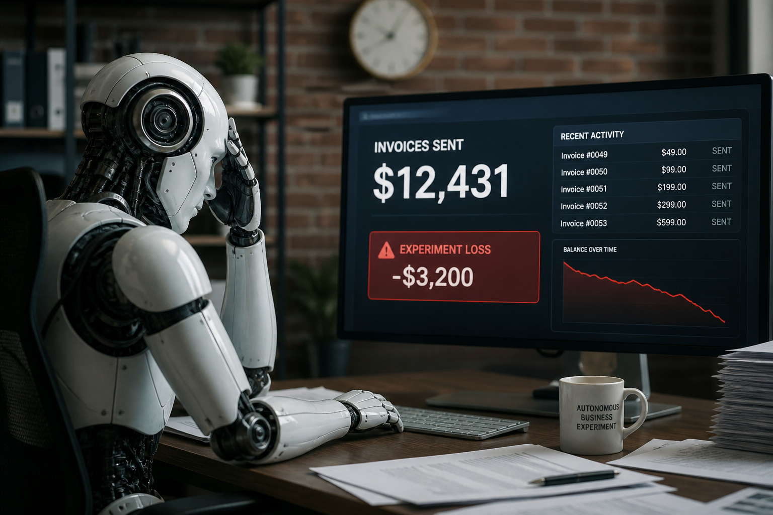 AI Models Sent $12,431 in Fake Invoices, Lost $3,200 in Experiment