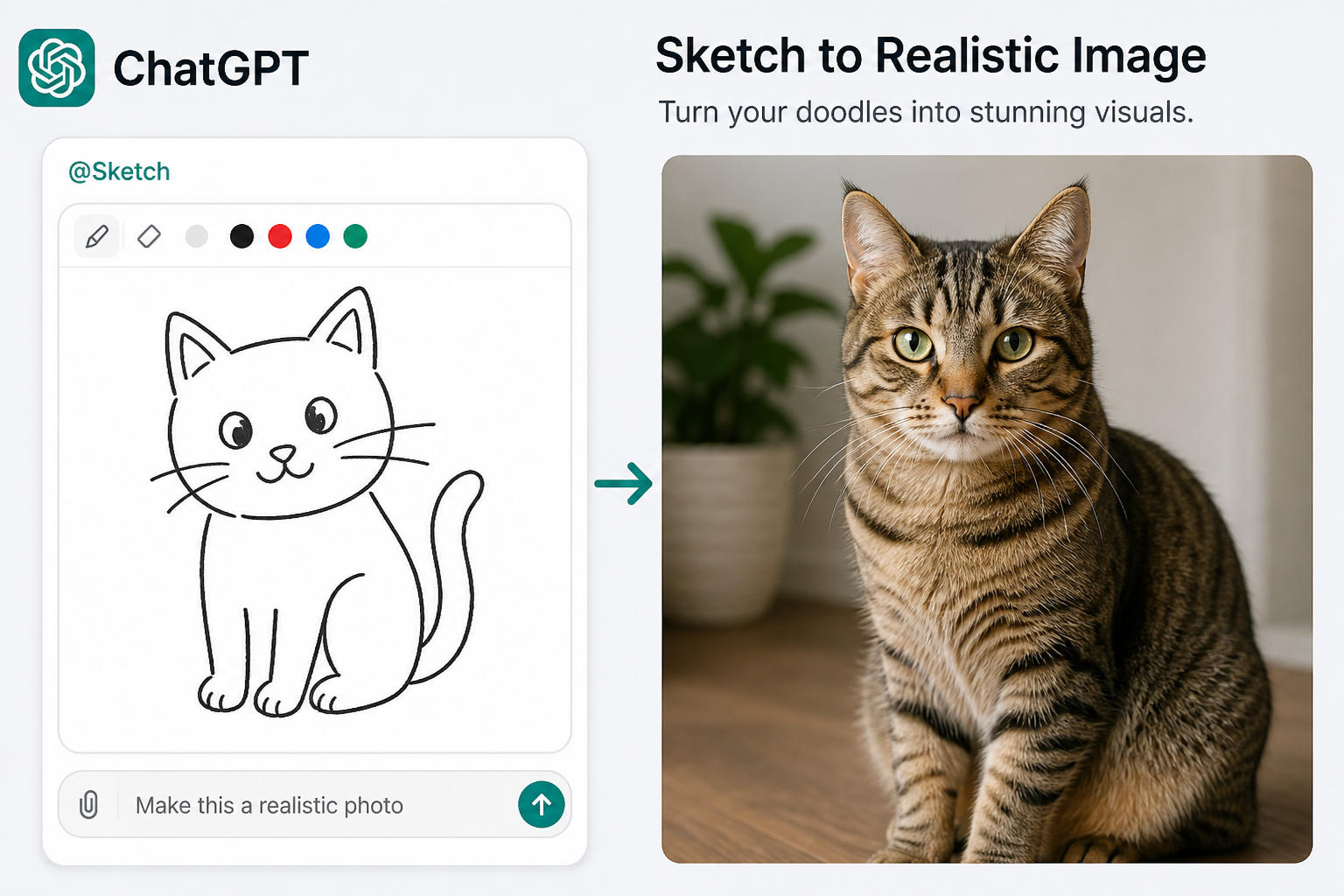 ChatGPT's New Sketch Feature Turns Doodles into Realistic Images