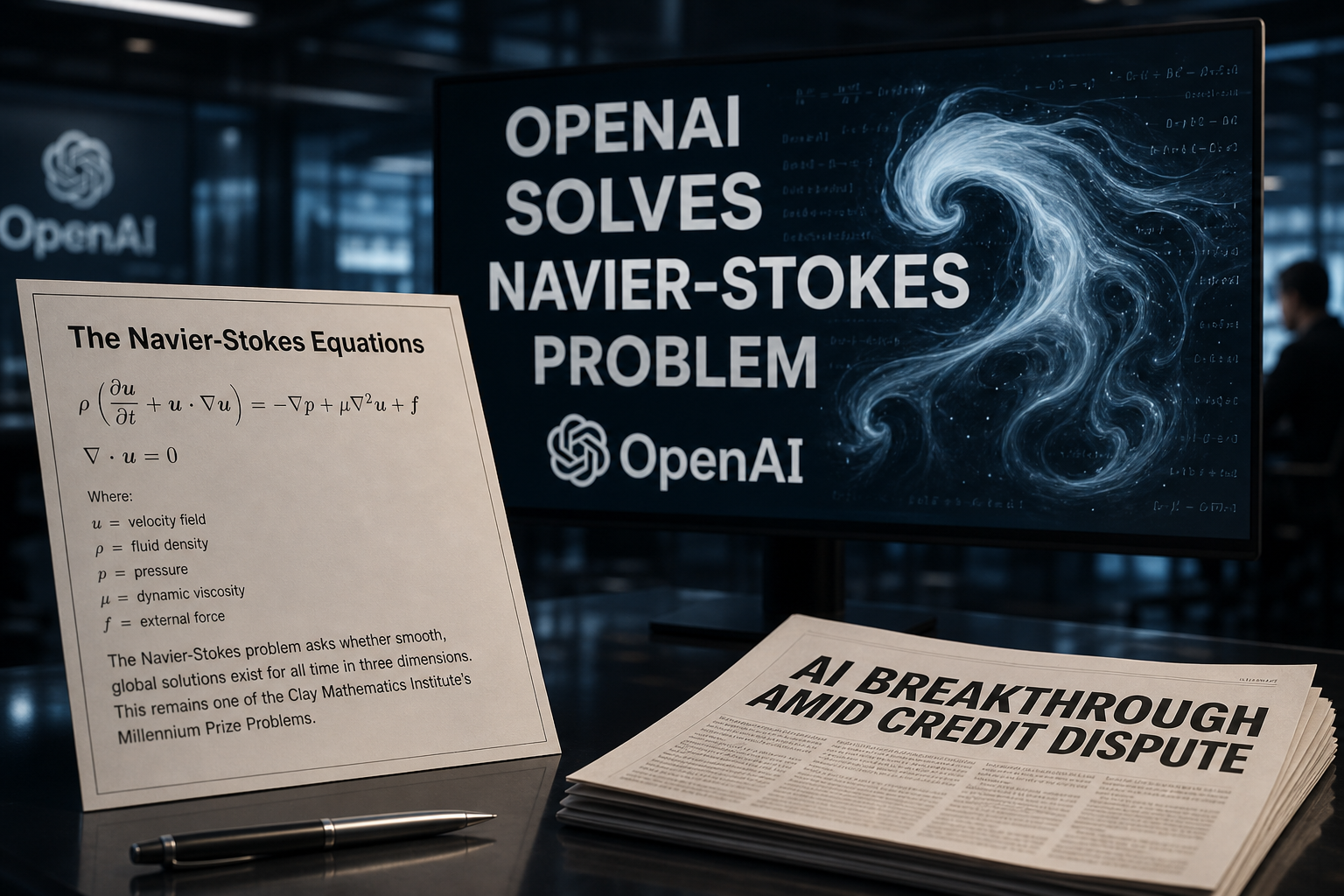 OpenAI Solves Navier-Stokes Problem Amid Controversy Over Credit