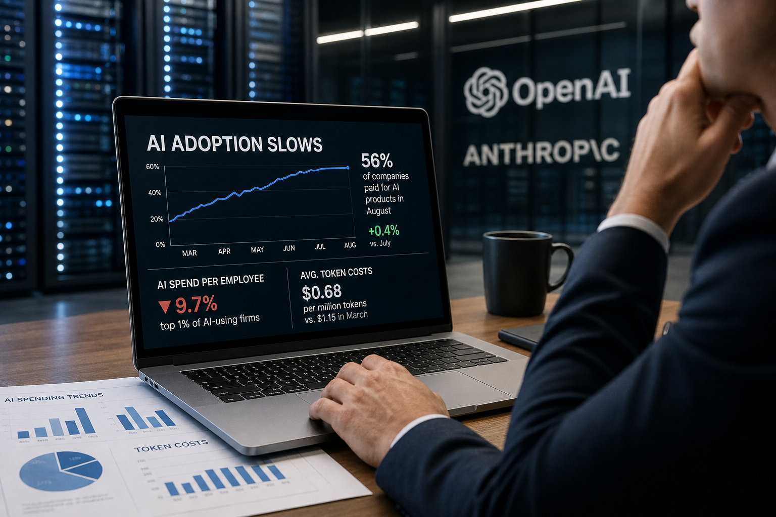AI Adoption Slows at Top Firms, Sparking Concern Over Revenue Growth
