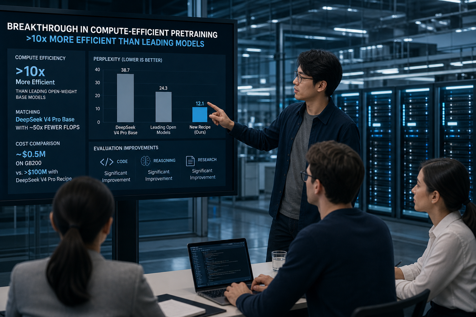 Breakthrough in Compute-Efficient Pretraining: >10x More Efficient Than Leading Models