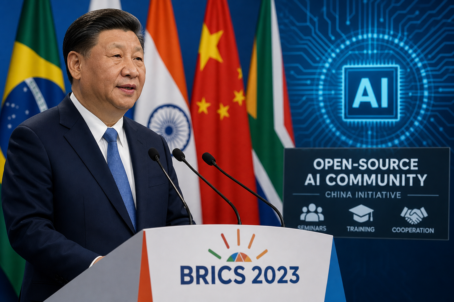 Xi Jinping Proposes China-Led Open-Source AI Community at BRICS Summit