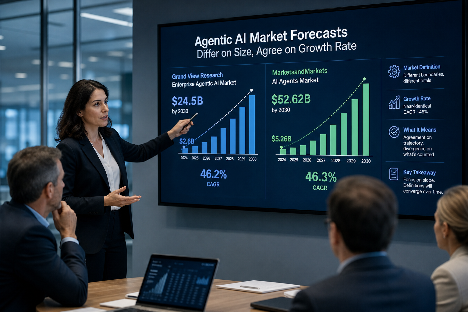 Agentic AI Market Forecasts Differ on Size, Agree on Growth Rate