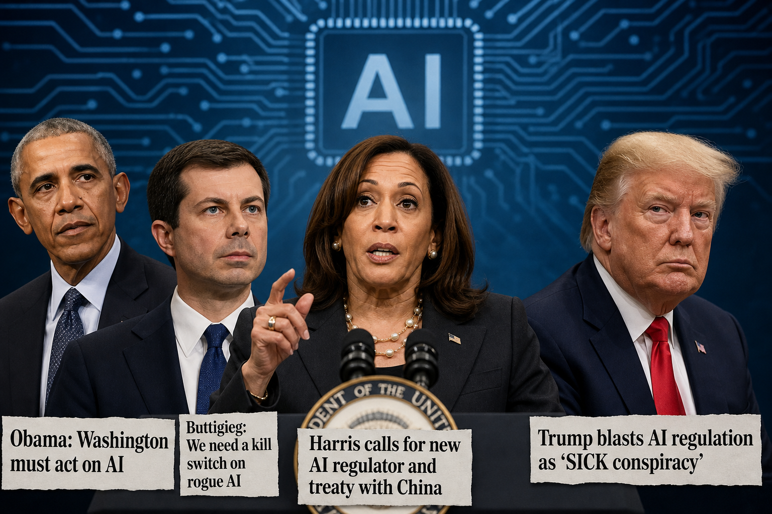 Kamala Harris Calls for New AI Regulator and Treaty with China