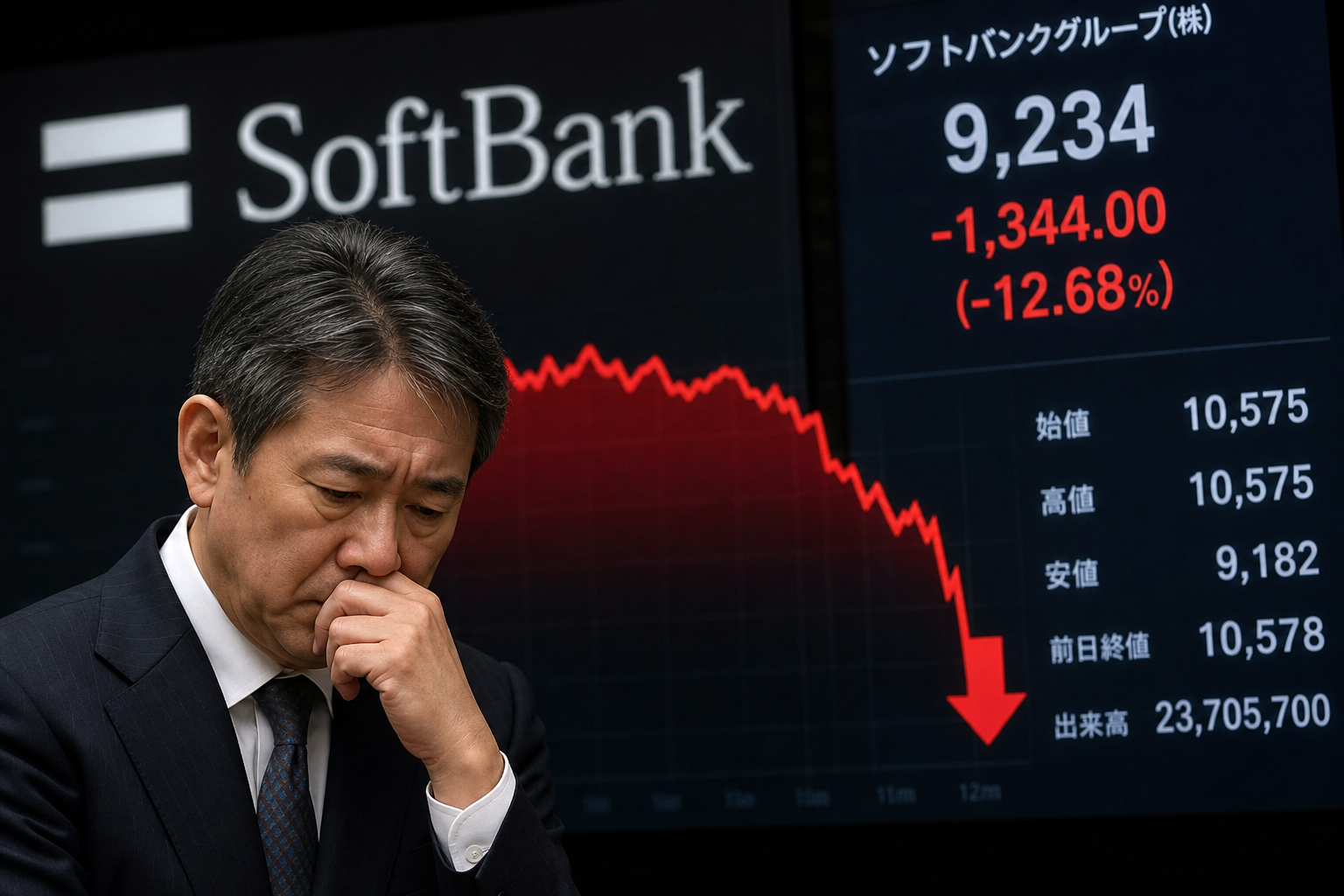 SoftBank Shares Plummet 13% as AI Stocks Tumble on Growth Concerns