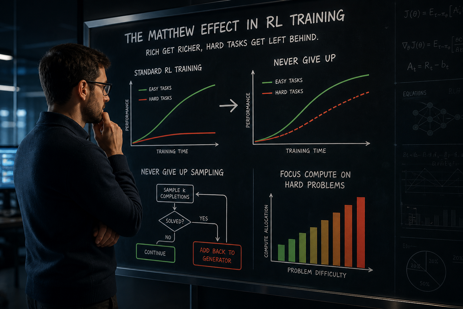 Researchers Identify 'Matthew Effect' in RL Training of LLMs, Propose 'Never Give Up' Solution