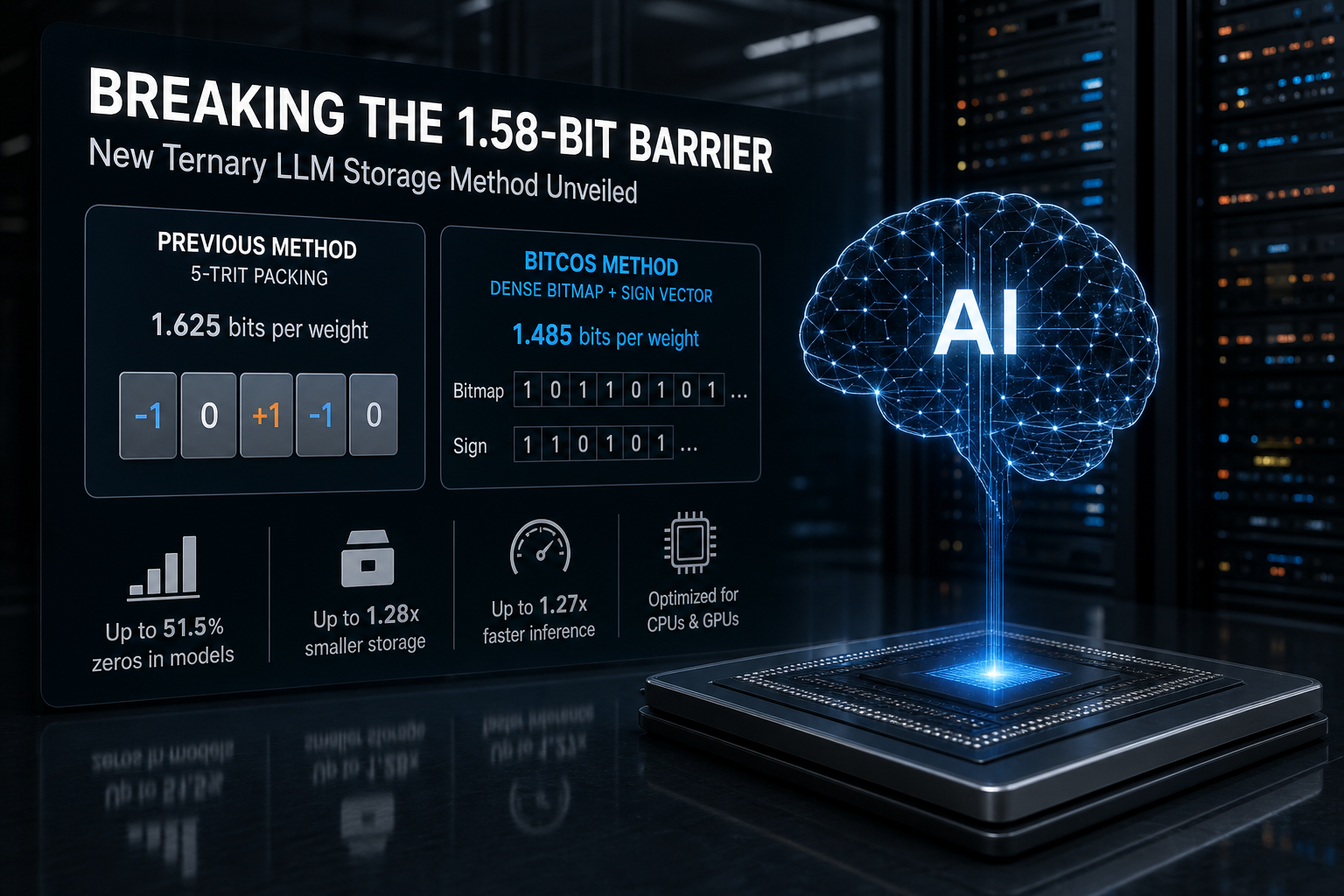 Breaking the 1.58-bit Barrier: New Ternary LLM Storage Method Unveiled
