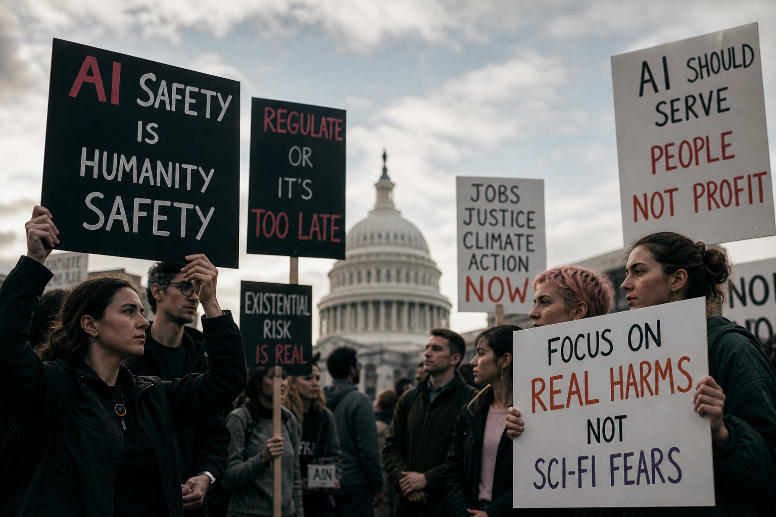 Leftist Divide Over AI Regulation and Existential Risk