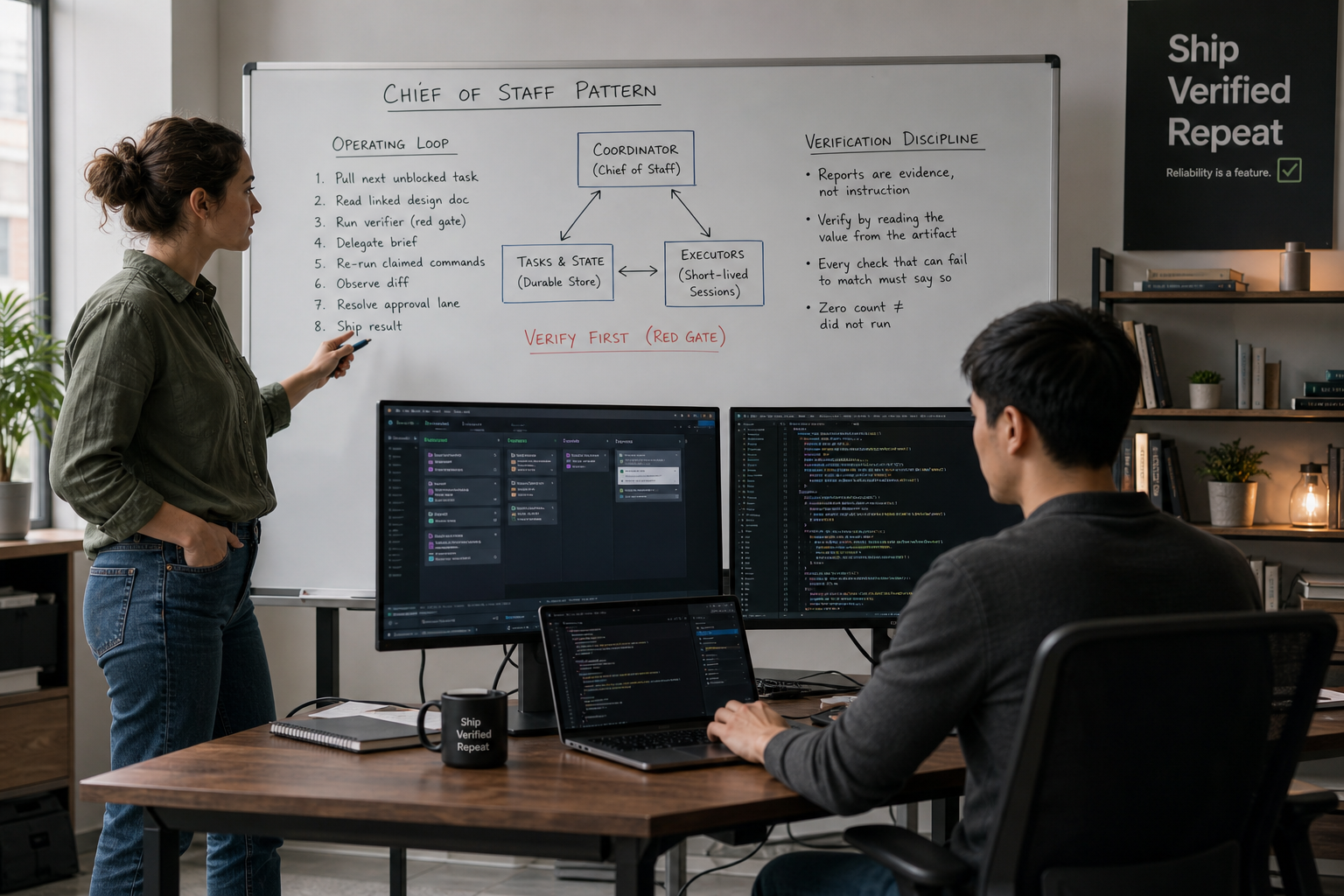 Chief of Staff Pattern Boosts Reliability of AI Coding Agents