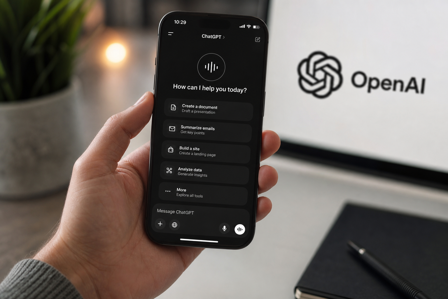 ChatGPT Mobile App Introduces Voice-Based Agentic Features