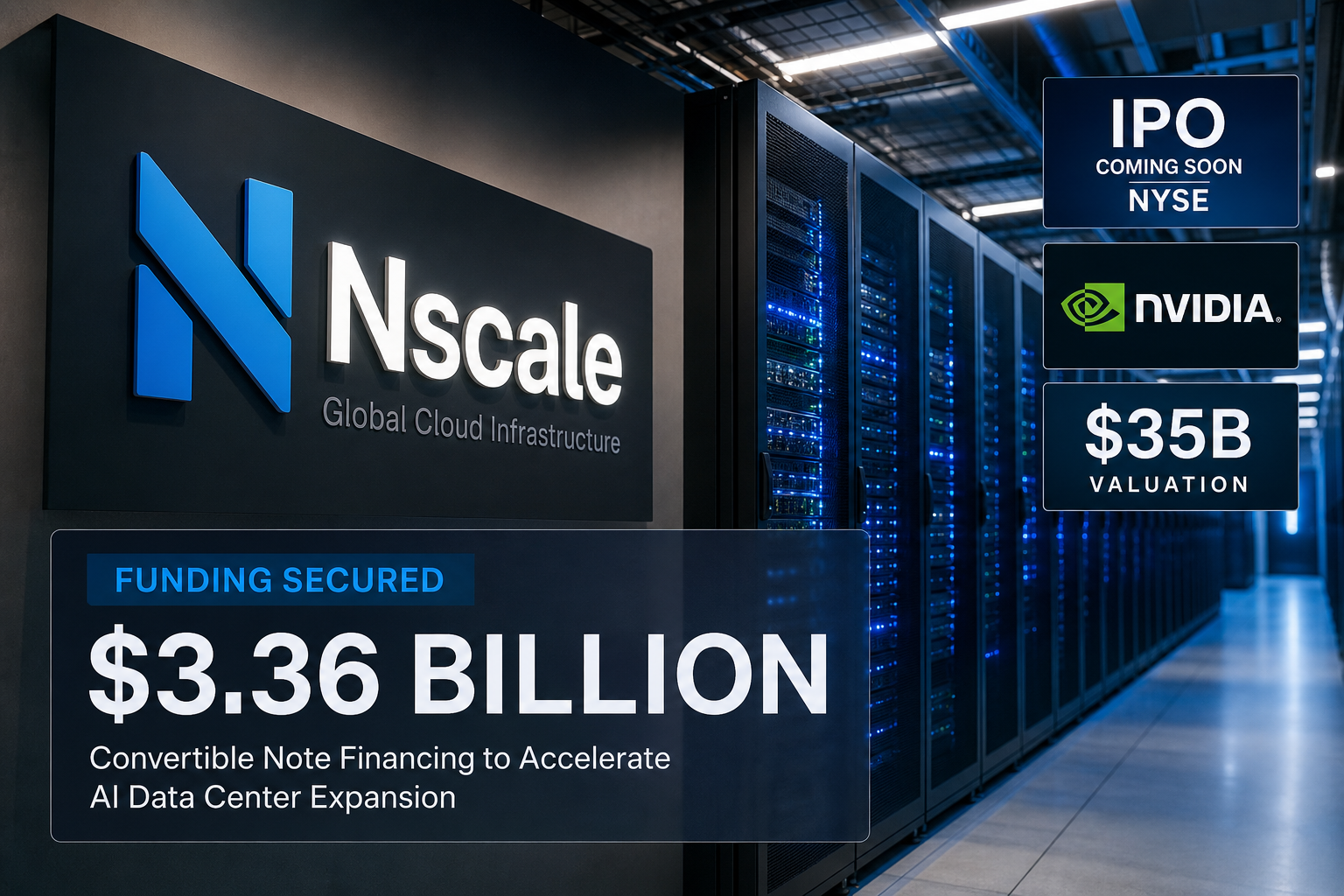 British Neocloud Nscale Secures $3.36B in Funding Ahead of US IPO