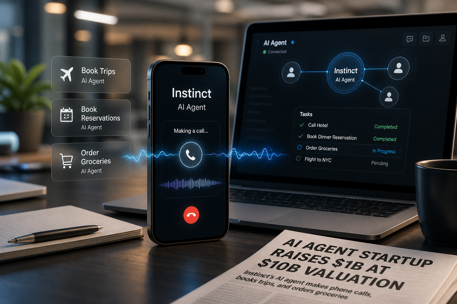 Instinct Raises $1B at $10B Valuation for AI Agent That Makes Phone Calls