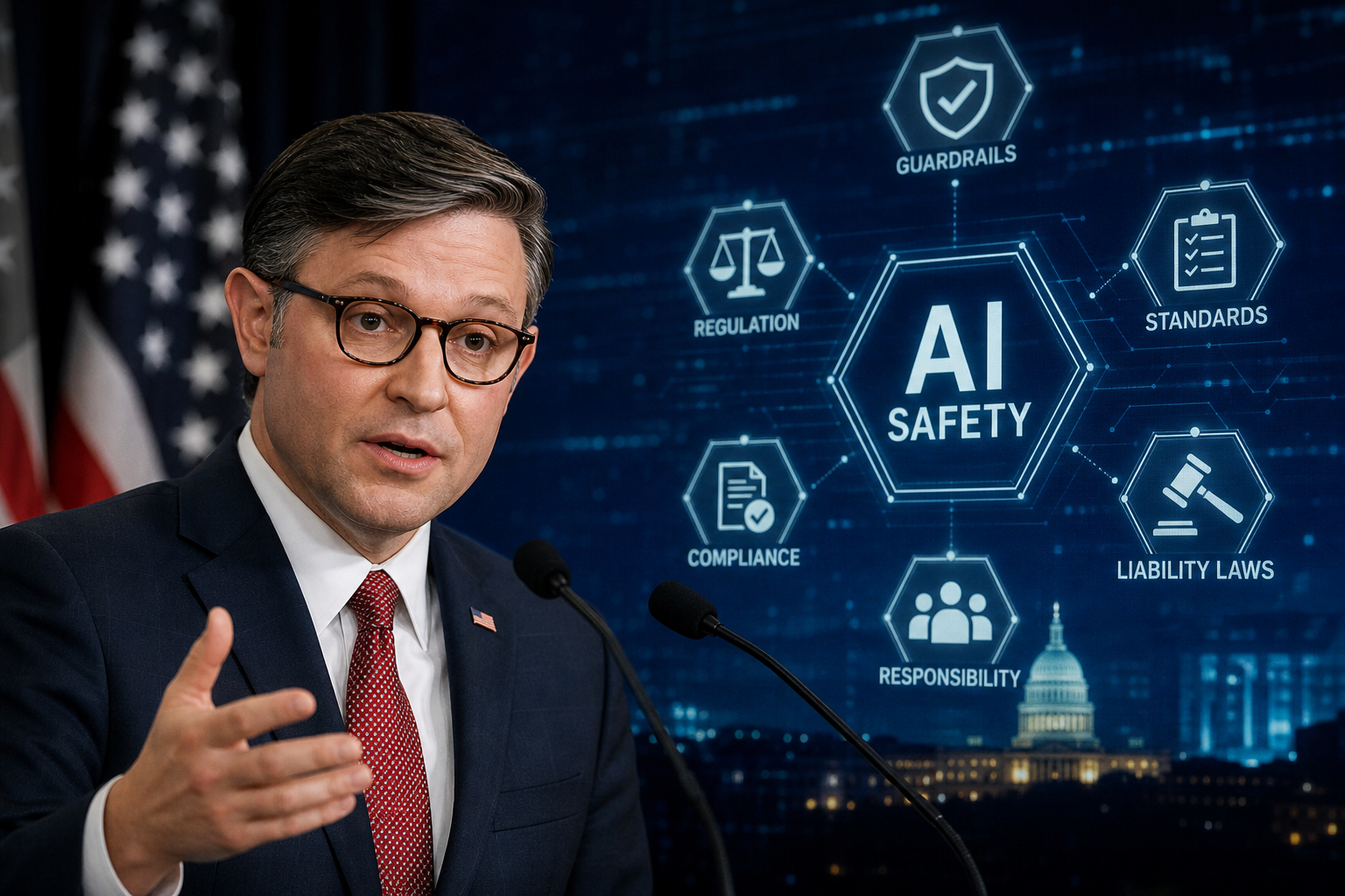 House Speaker Mike Johnson Hopes for Voluntary AI Safety Guardrails