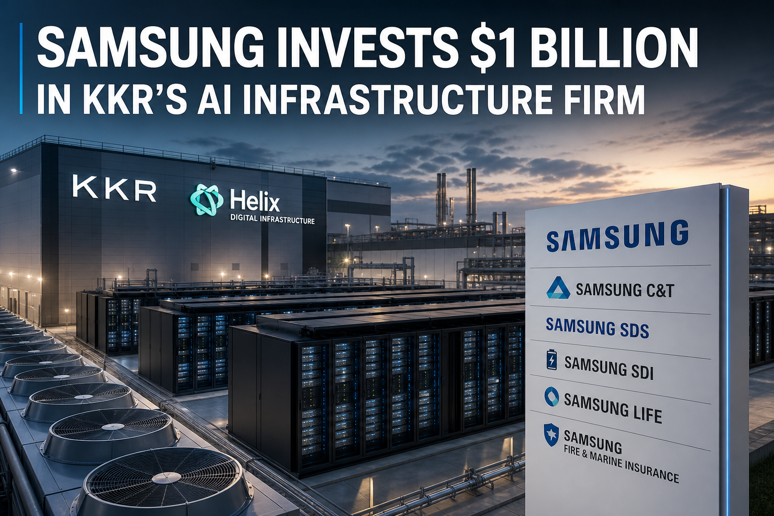 Samsung Invests $1 Billion in KKR's AI Infrastructure Firm