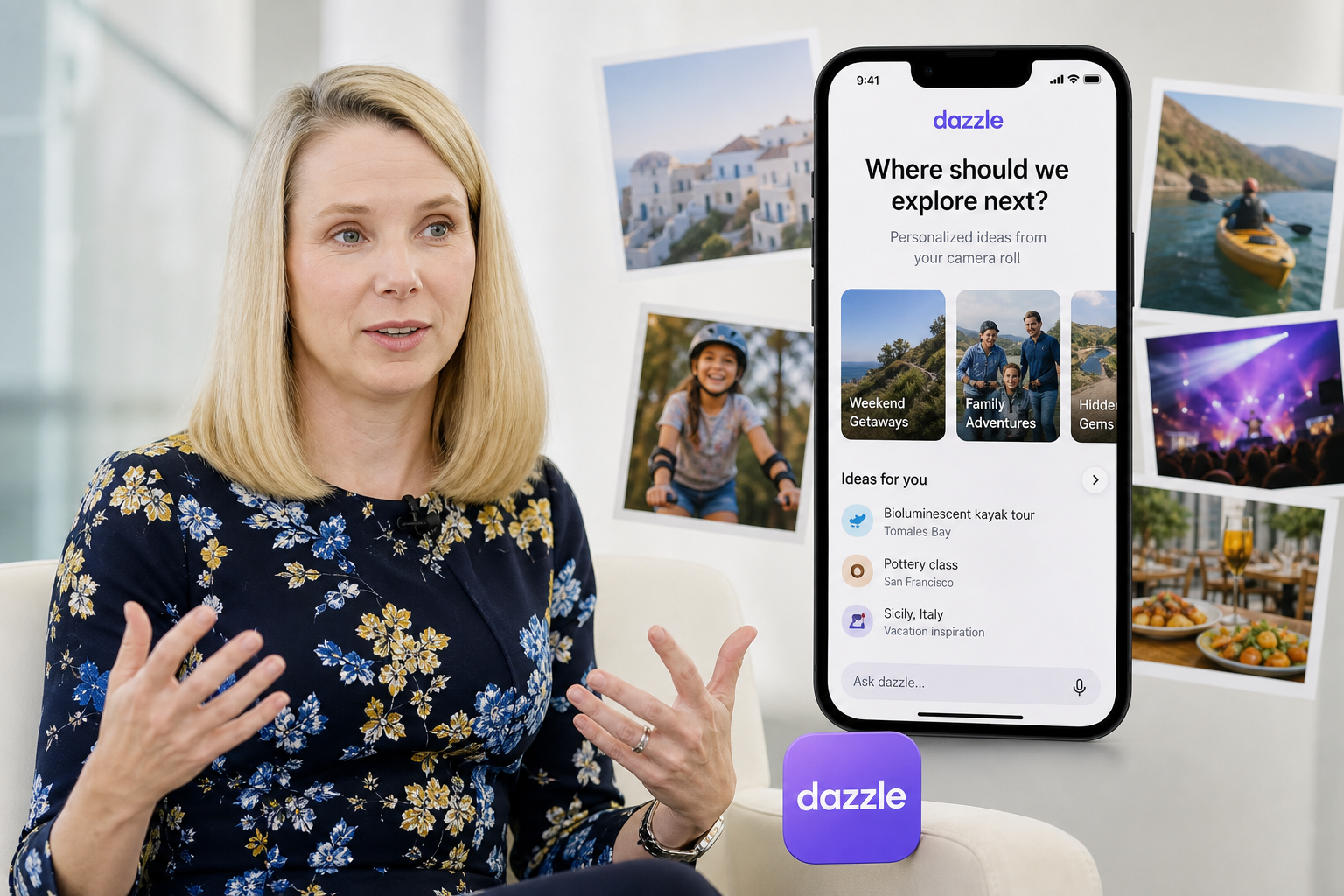 Marissa Mayer's Dazzle Bets on Camera Roll as Key to Personal AI