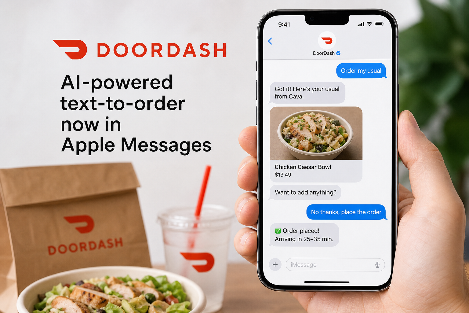 DoorDash Unveils AI-Powered Text-to-Order Feature in Apple Messages