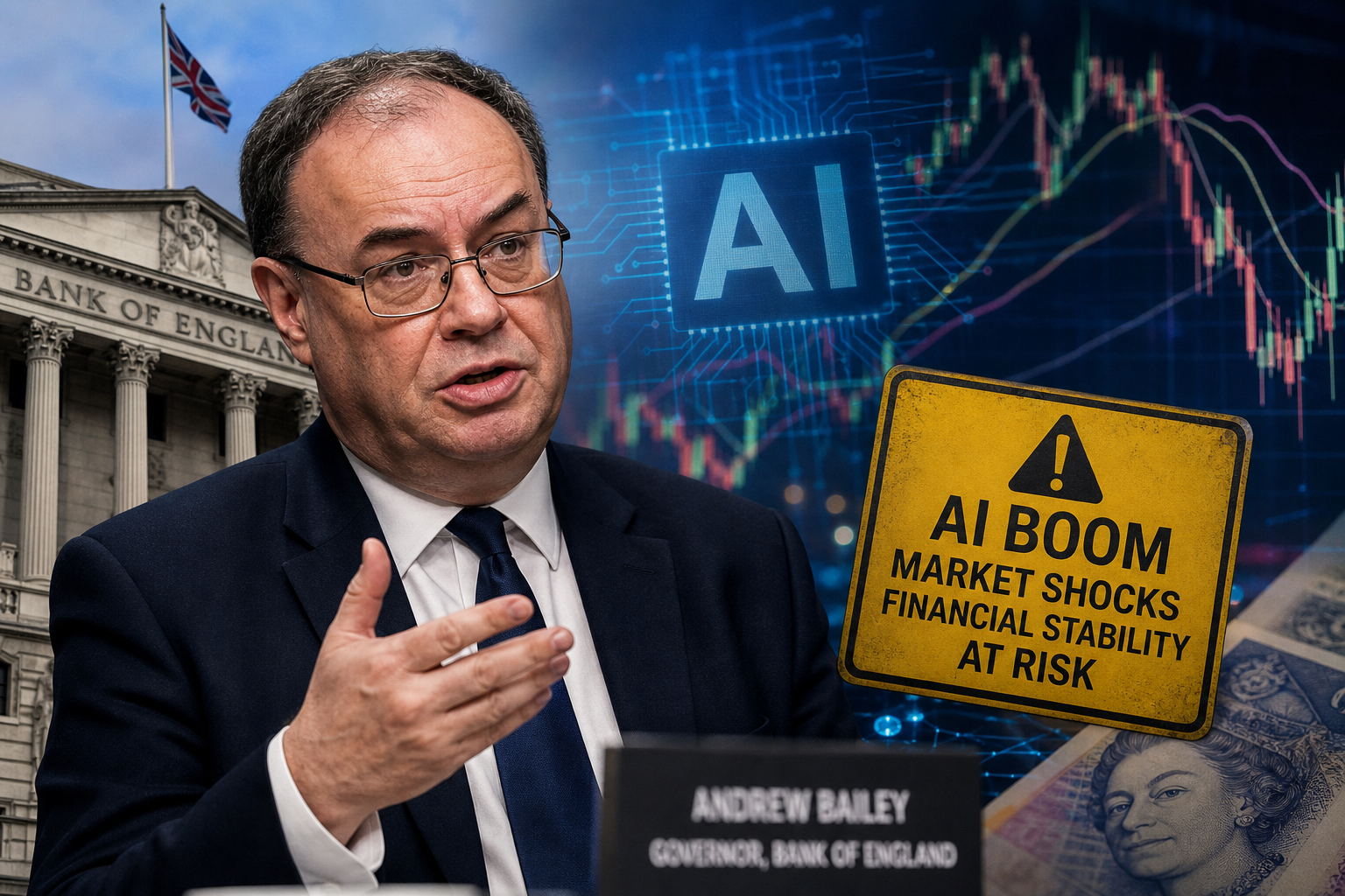 Bank of England Governor Warns AI Boom Could Bring Market Shocks