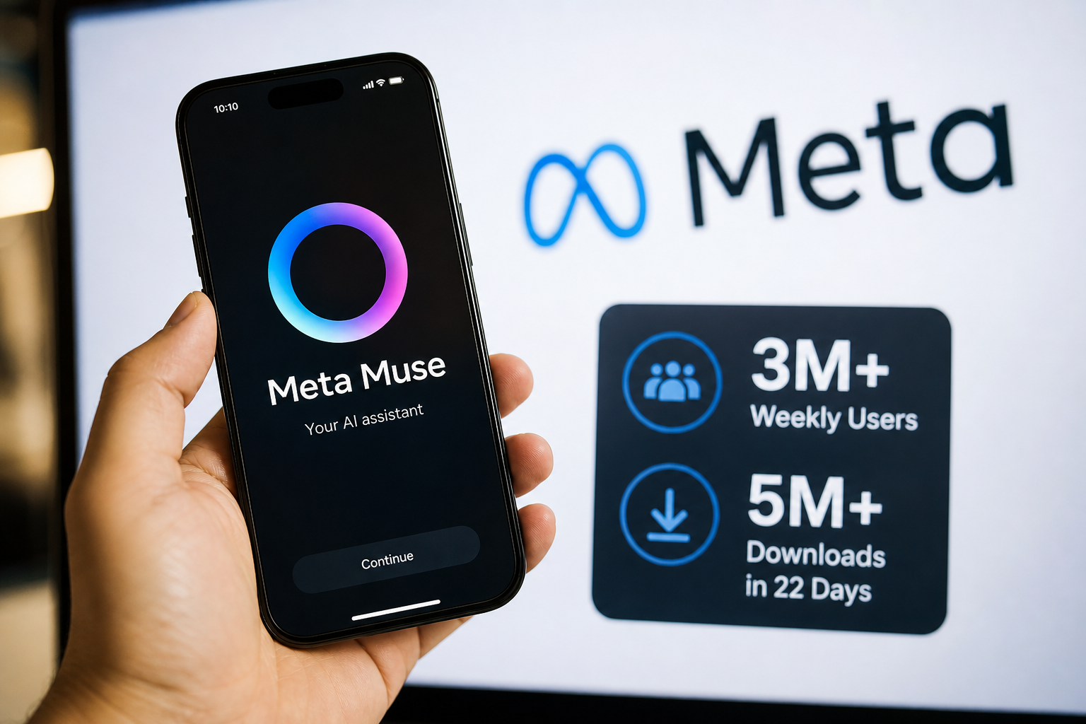Meta's Muse Hits 3 Million Weekly Users, 5 Million Downloads in Just 22 Days