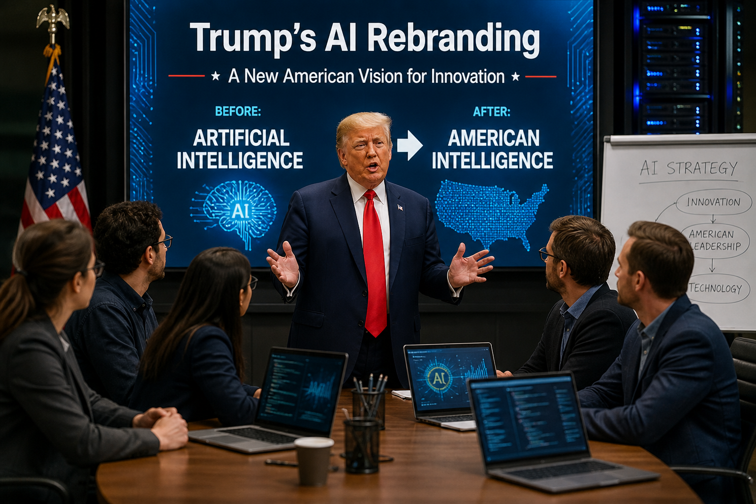 Trump's Sudden AI Rebranding Raises Eyebrows in Tech Community