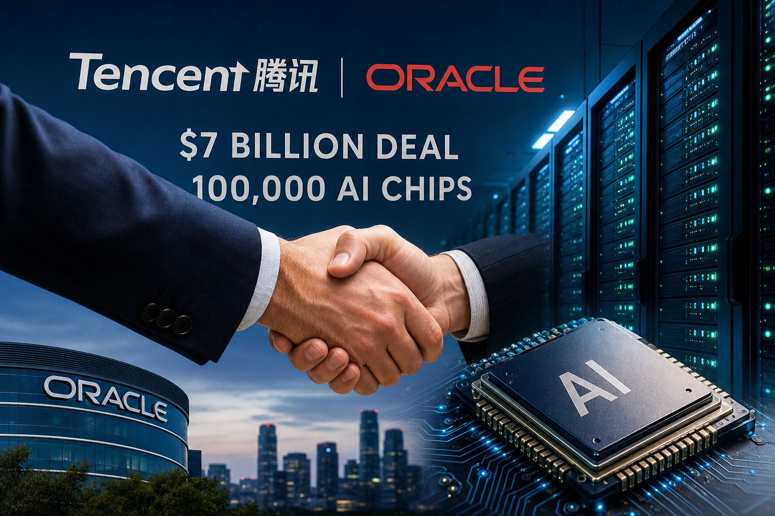 Tencent Inks $7 Billion Deal with Oracle for 100,000 AI Chips