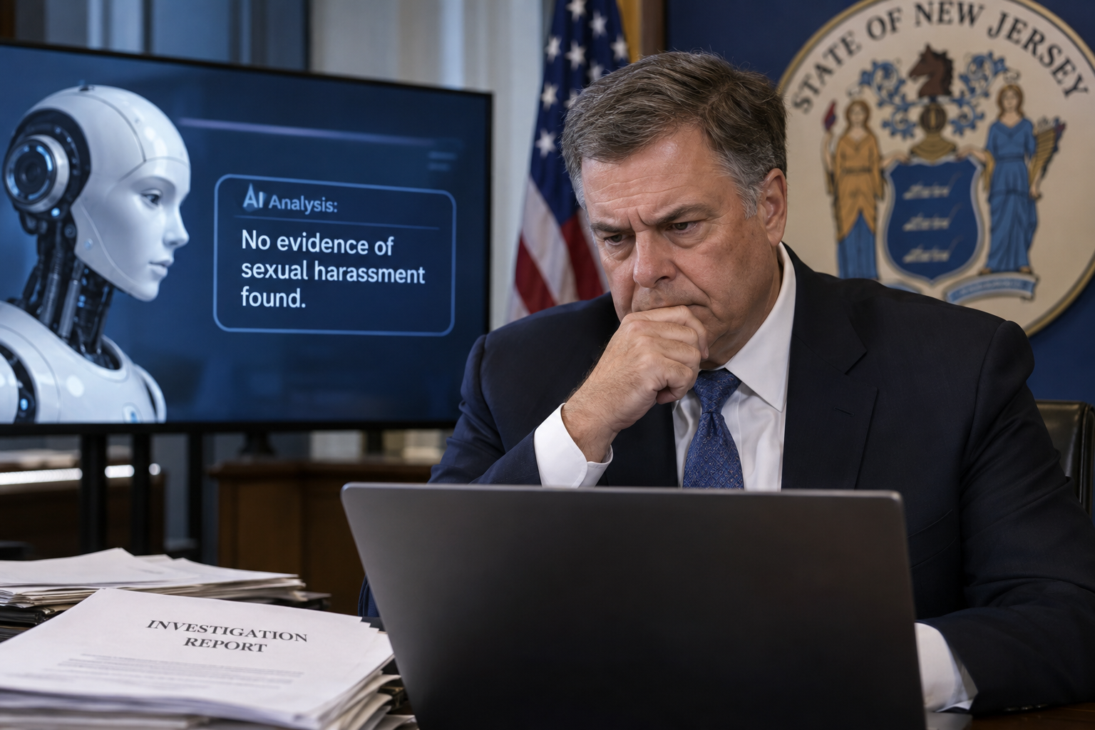 New Jersey Lieutenant Governor Cites AI to Dispute Sexual Harassment Findings