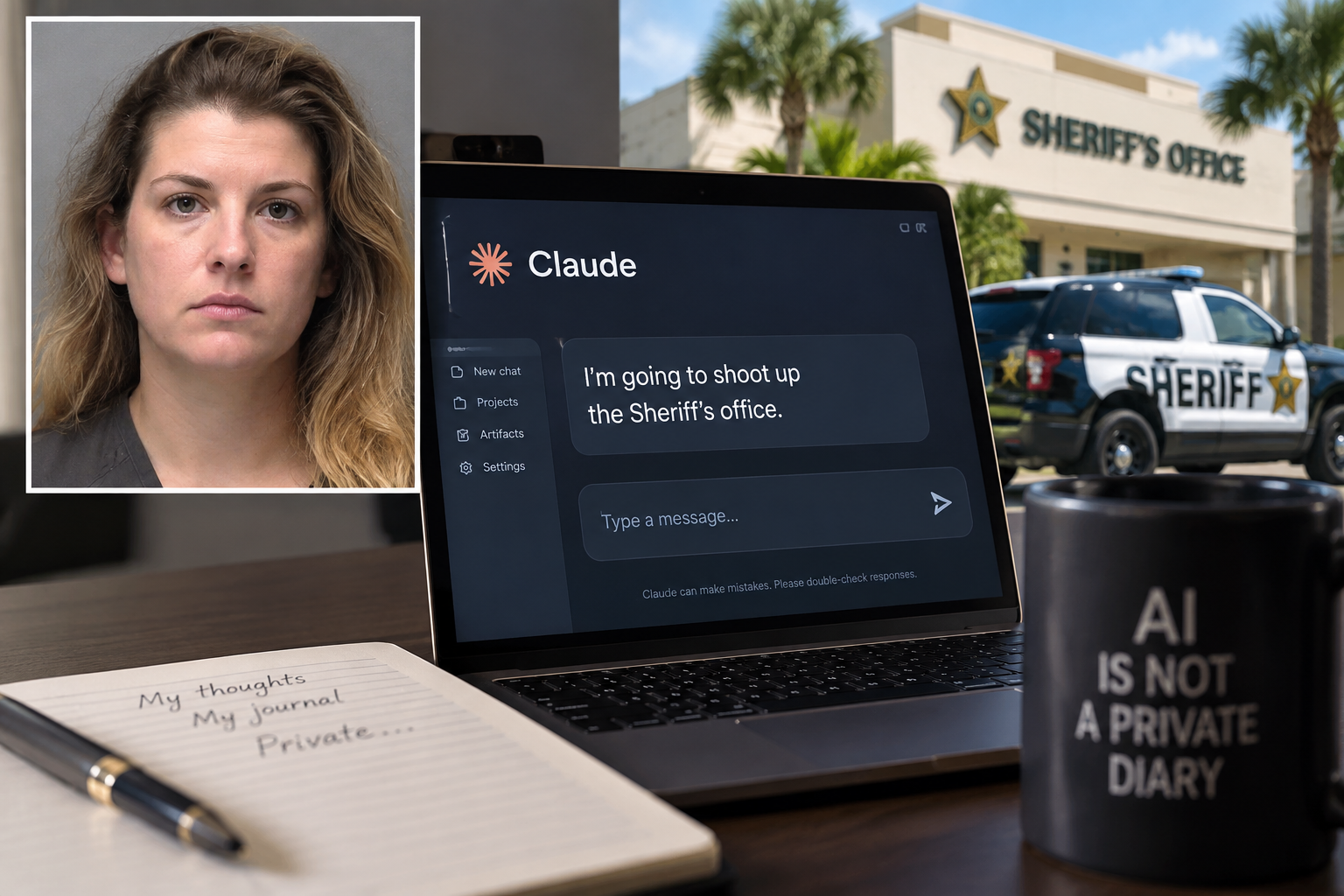 Florida Woman Faces Felony Charge After Allegedly Threatening Sheriff's Office in AI Diary Entry