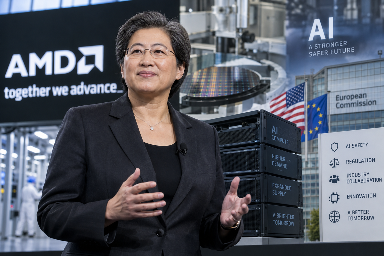 AMD CEO: Chip Demand Outrunning Supply, AI Industry Should Self-Regulate