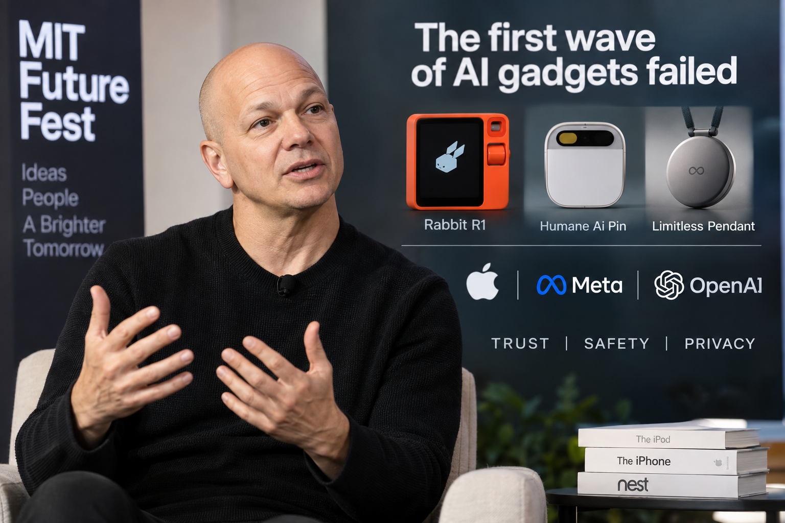 Tony Fadell: First Wave of AI Gadgets Failed, Trust and Safety Key to Success
