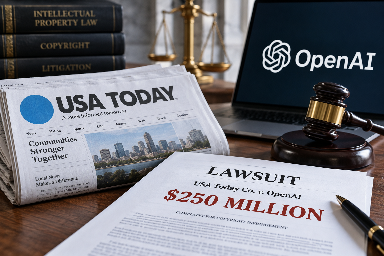 USA Today Sues OpenAI for $250 Million Over Copyright Infringement