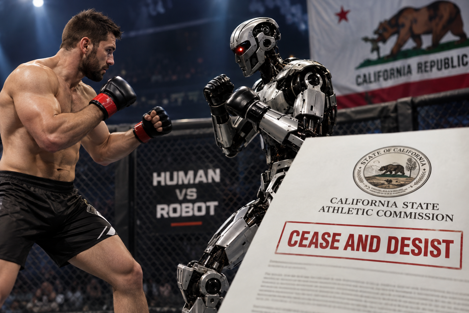 California Cracks Down on Human vs. Robot Cage Matches