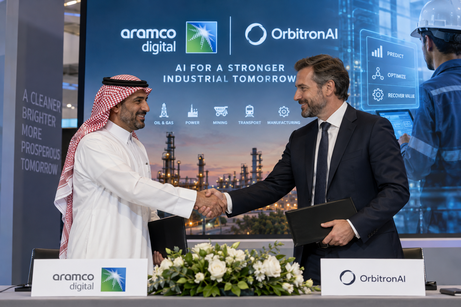 Aramco Digital Partners with OrbitronAI to Develop AI Tools for Heavy Industry