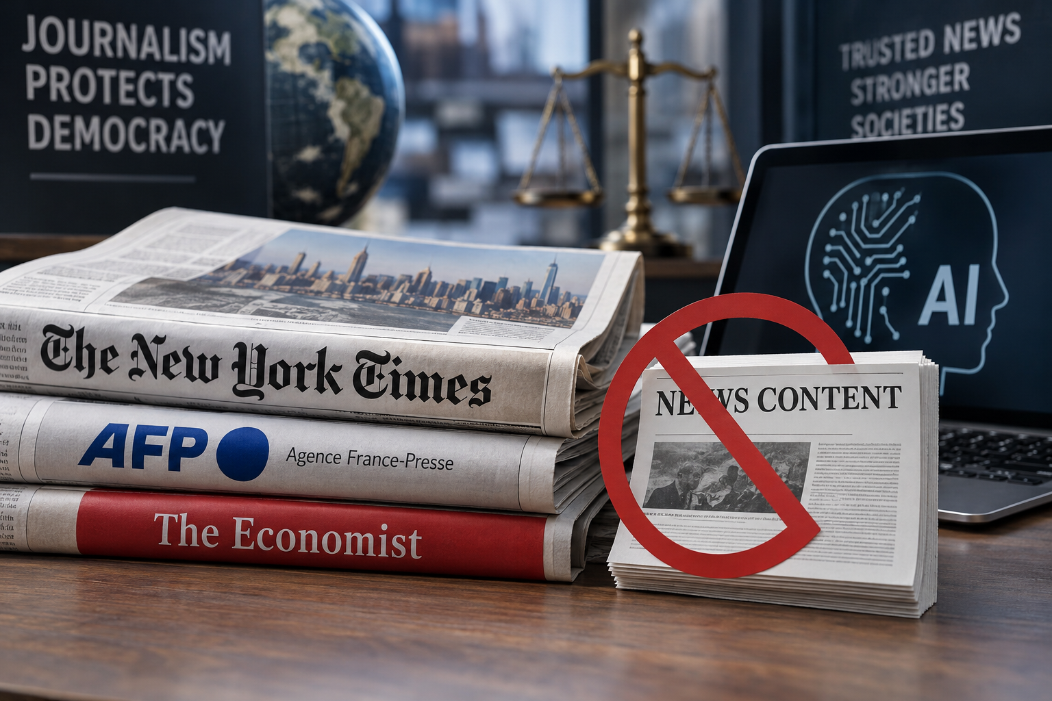 New York Times, AFP, and Economist Join Coalition to Stop AI Use of News Without Permission