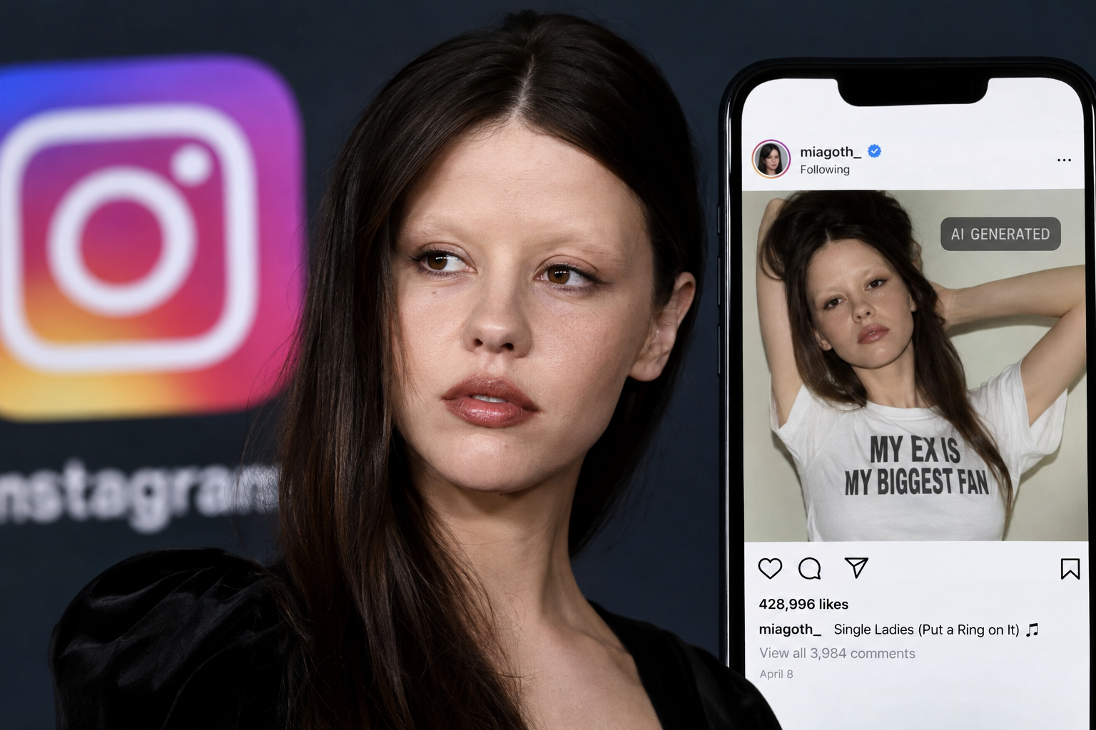 Mia Goth Denounces Instagram for Allowing AI-Generated Image to Spread