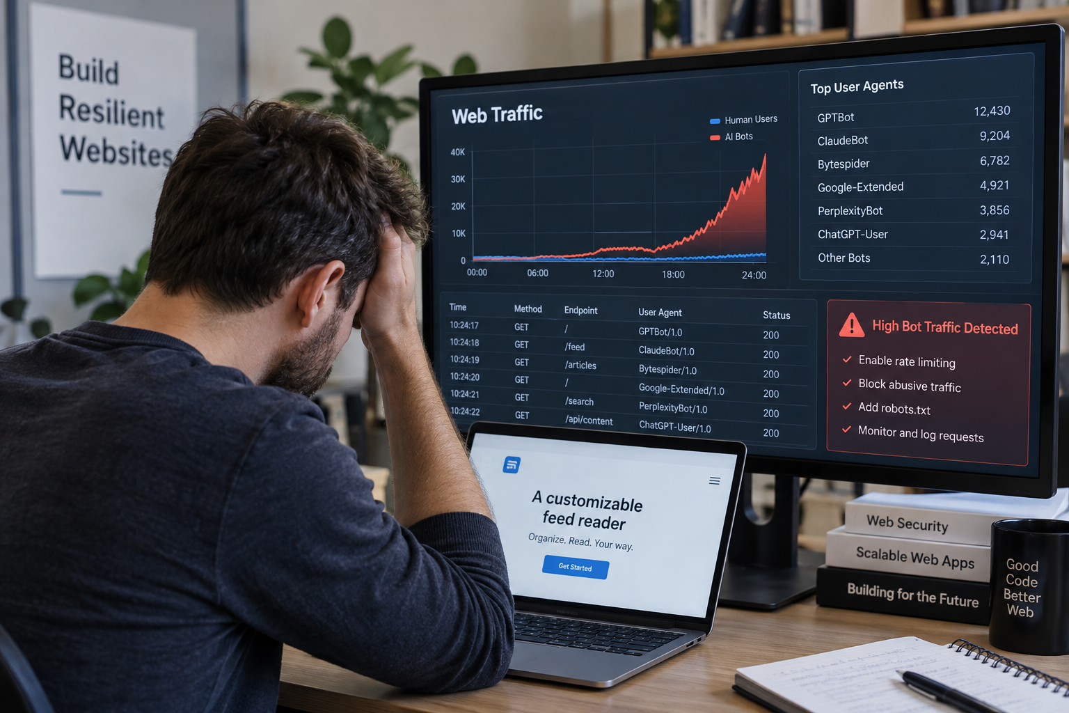 Website Flooded with AI Bot Traffic After Posting on Hacker News