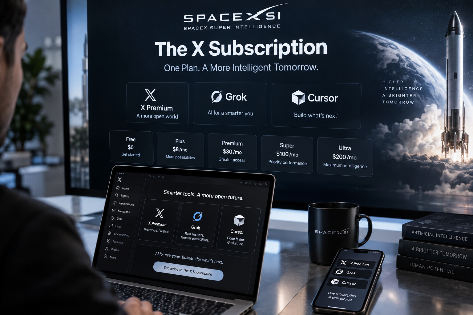 SpaceXSI Unveils Unified Subscription Plan, Bundling X Premium, Grok, and Cursor