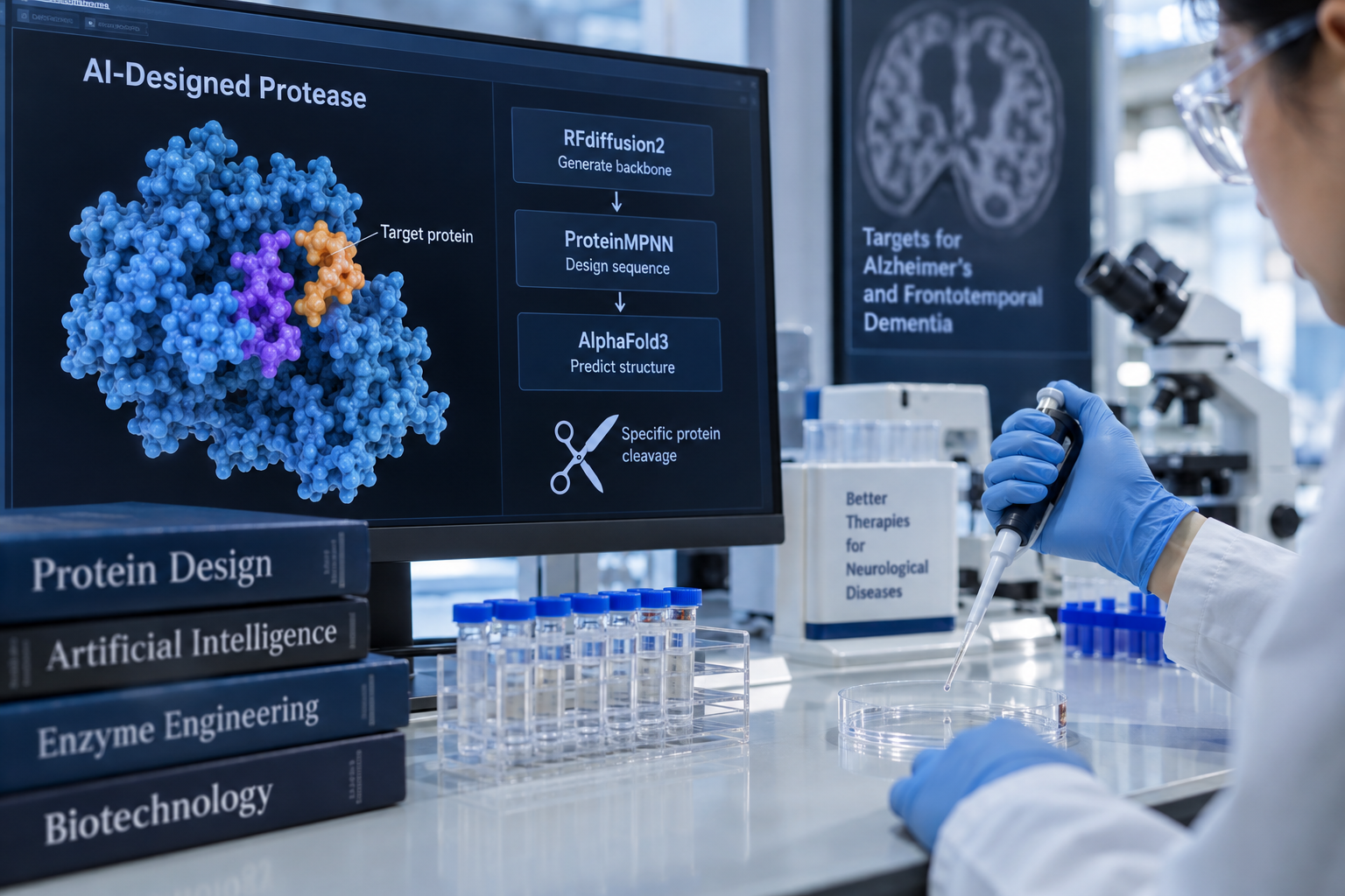 AI Tools Design Custom Enzymes That Cut Specific Proteins