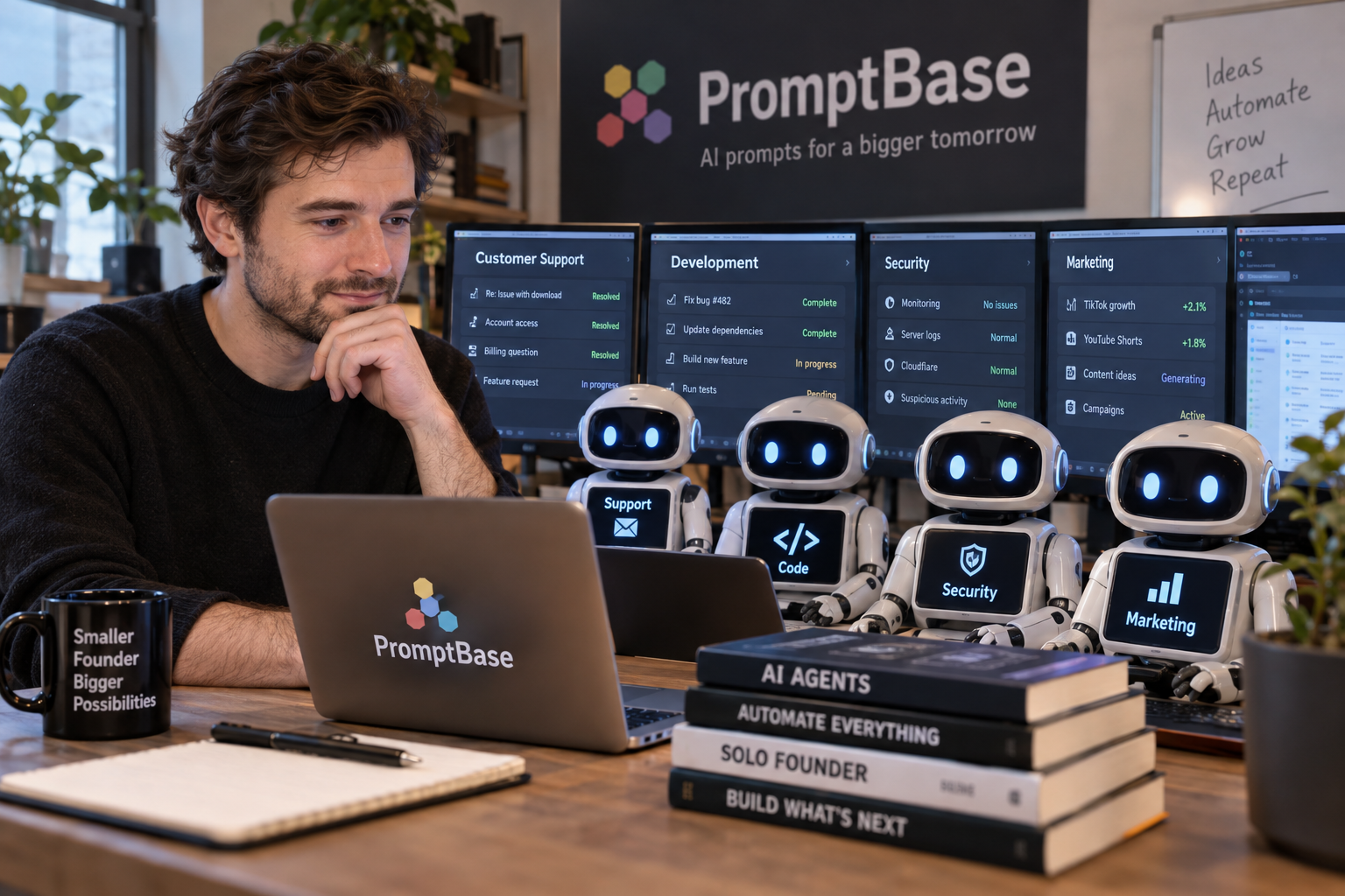 PromptBase Founder Lets AI Agent Bots Run His Startup for a Week