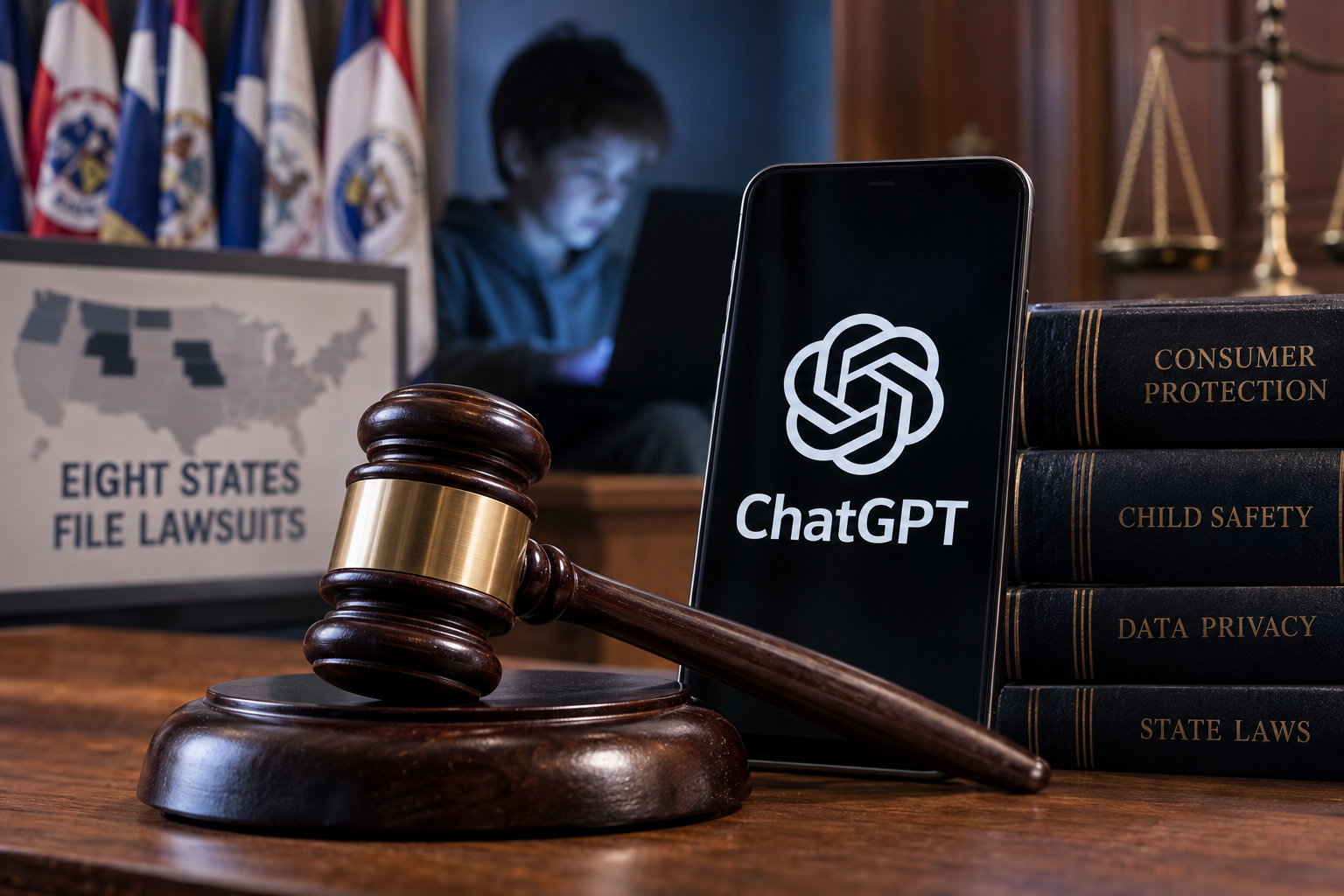 Eight States Sue OpenAI, Saying ChatGPT Isn’t Safe for Kids