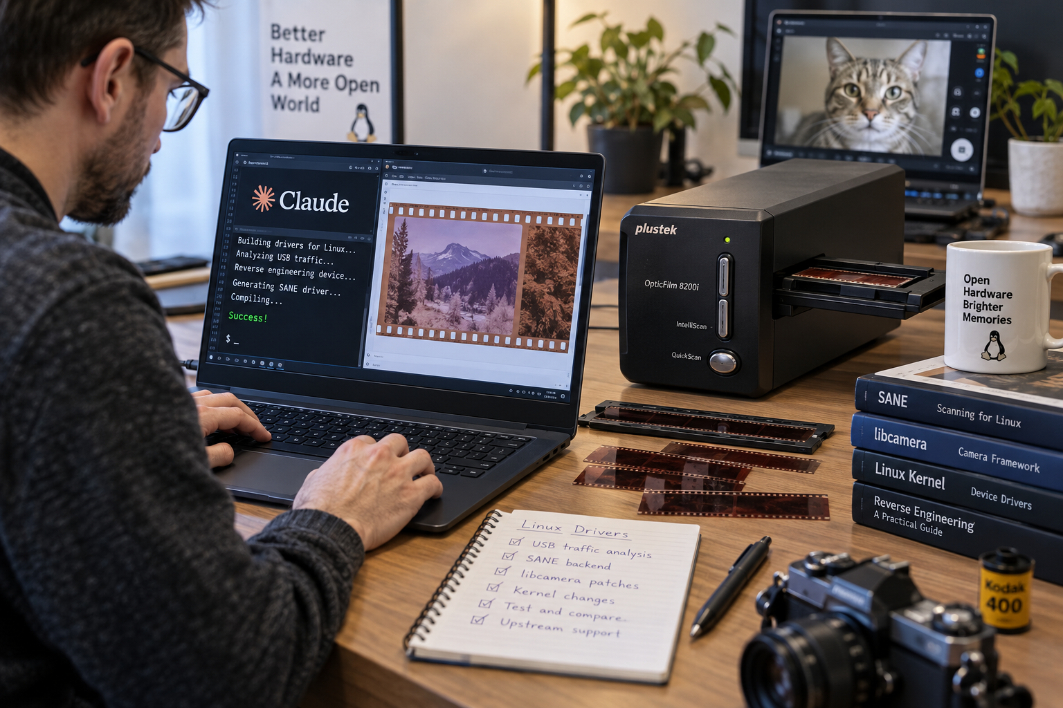 Developer Uses Claude to Reverse Engineer Scanner and Laptop Camera Drivers for Linux
