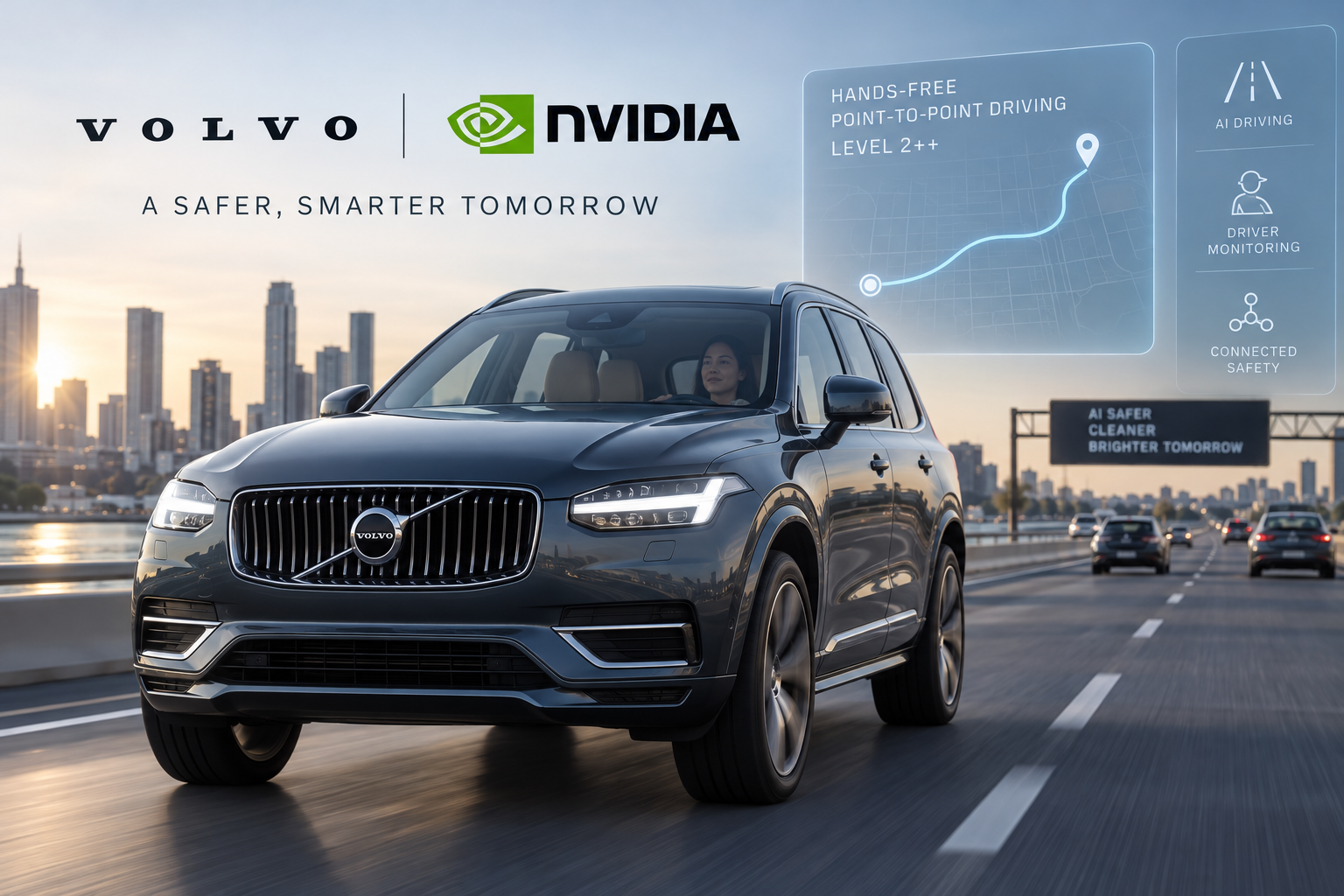 Volvo Taps Nvidia Technology for Hands-Free, Point-to-Point Driving by 2030