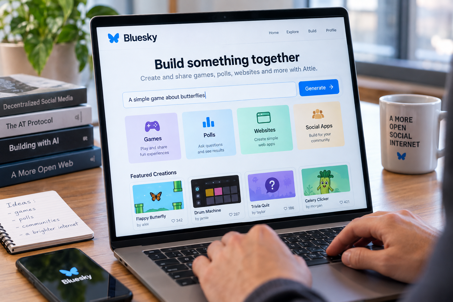 Bluesky's Attie Now Lets Users Build and Share Games, Polls and Websites