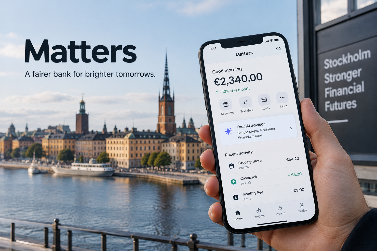Stockholm Startup Matters Raises $5 Million to Build an AI-Powered Bank