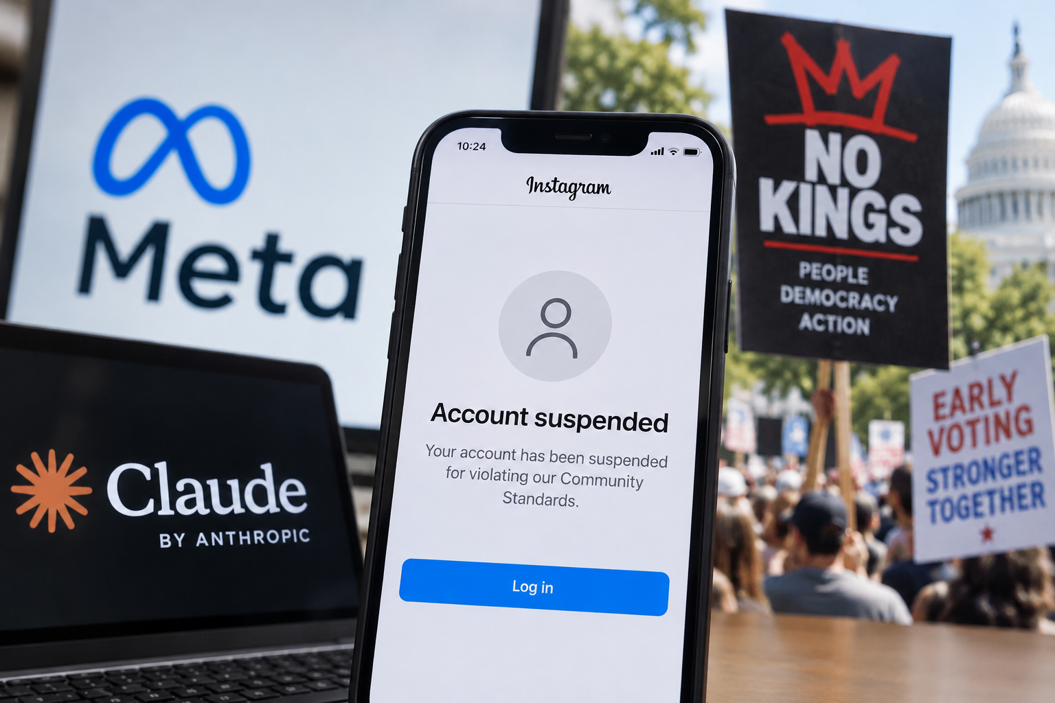 Meta Blames a Claude AI Tool for Suspending No Kings Instagram Account