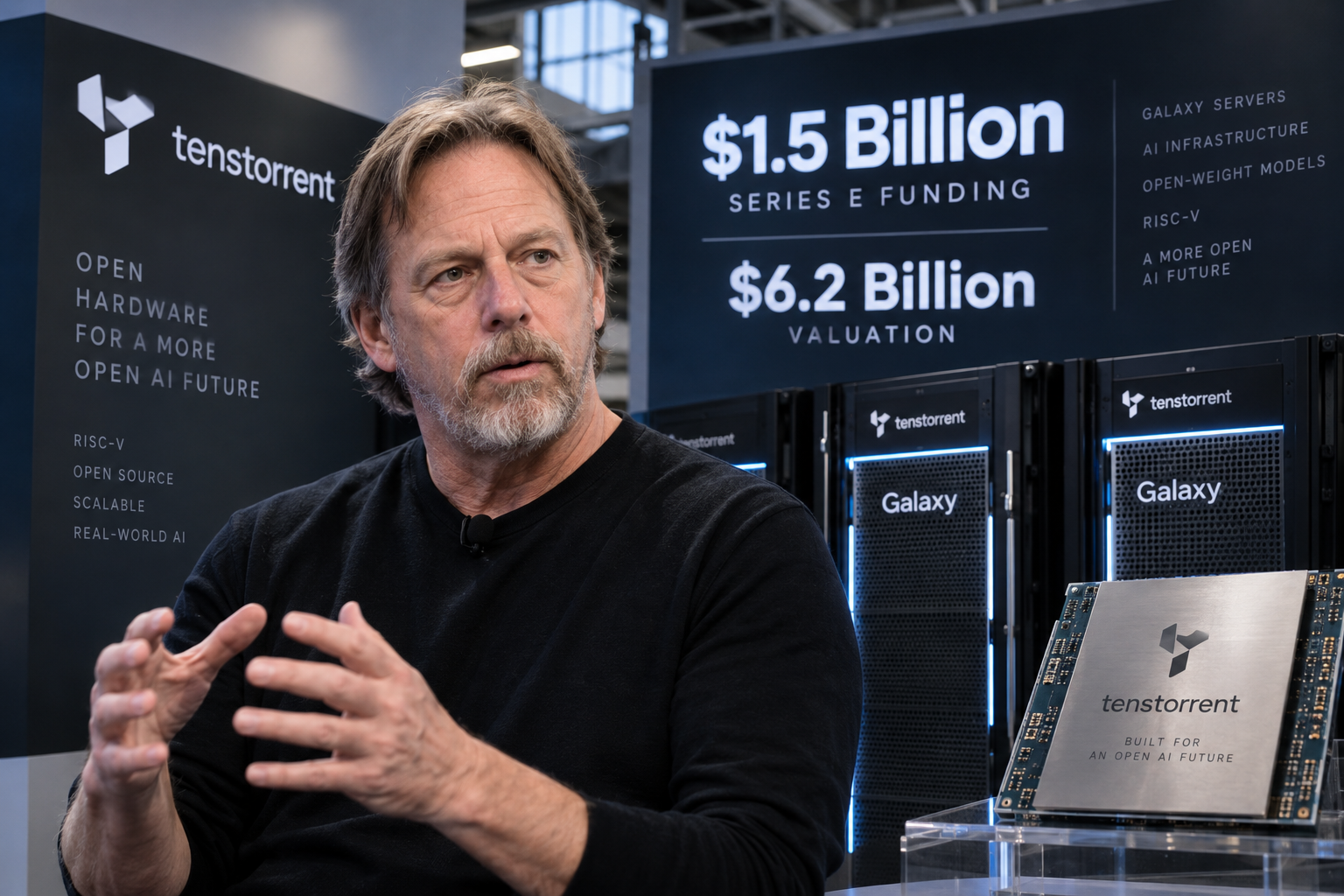 Tenstorrent Raises $1.5 Billion at $6.2 Billion Valuation to Scale Galaxy Servers